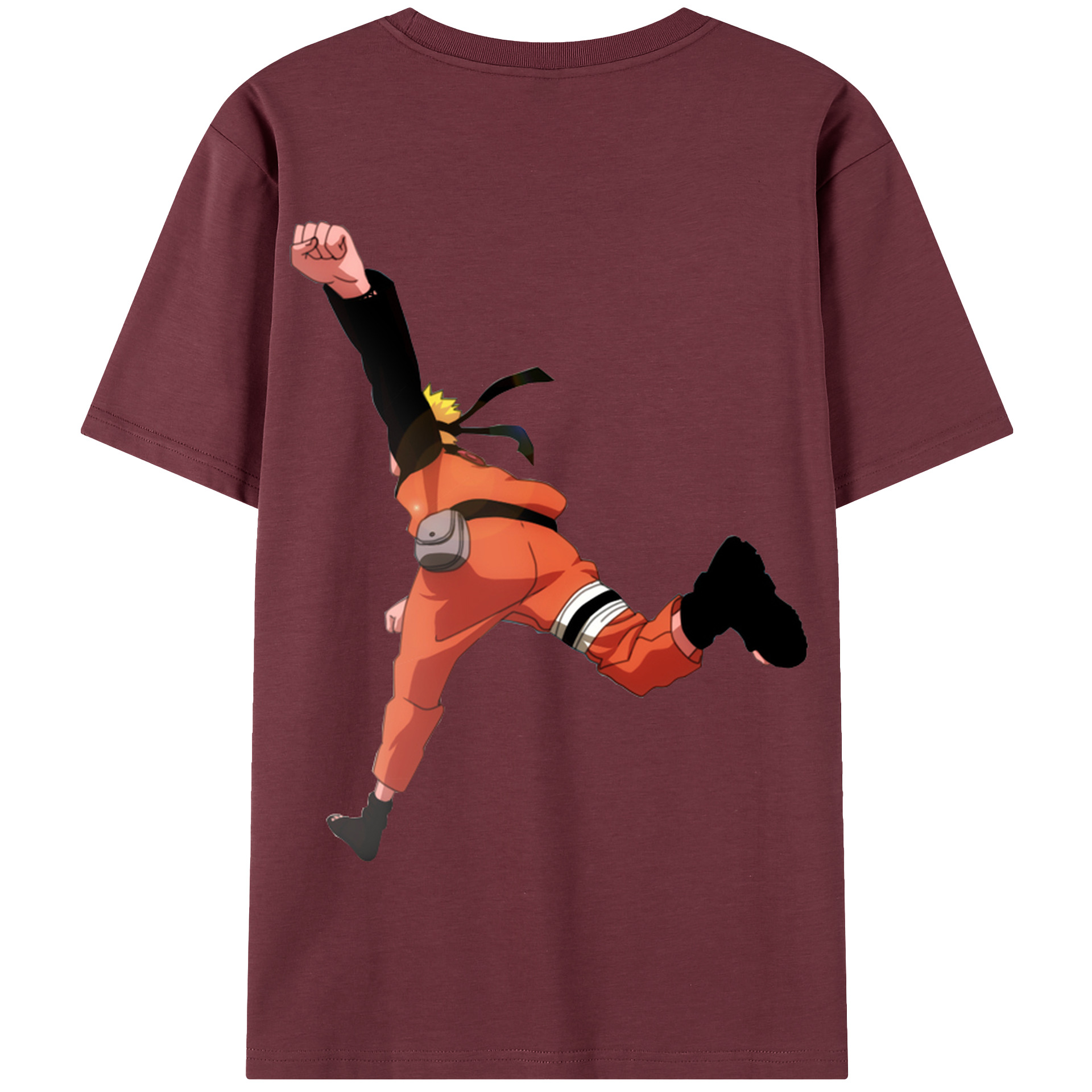 （画像用） NARUTO -ナルト- うずまき ナルト Uzumaki Naruto 綿100％半袖Tシャツ（背面プリント）